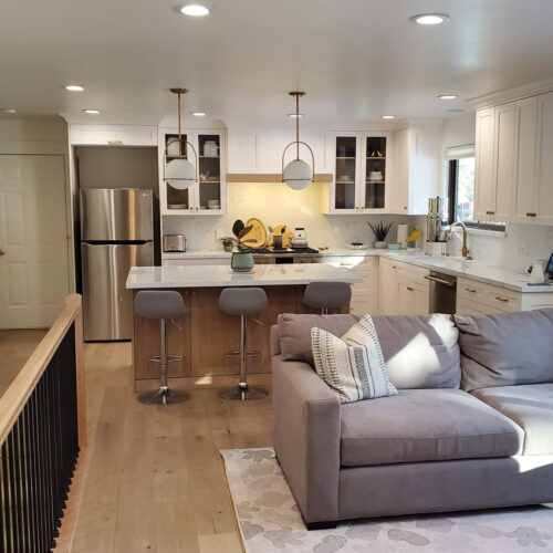 basement guest suite addition with kitchen, bathroom and living in park city utah by pro worx construction