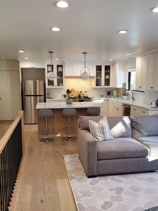 basement guest suite addition with kitchen, bathroom and living in park city utah by pro worx construction