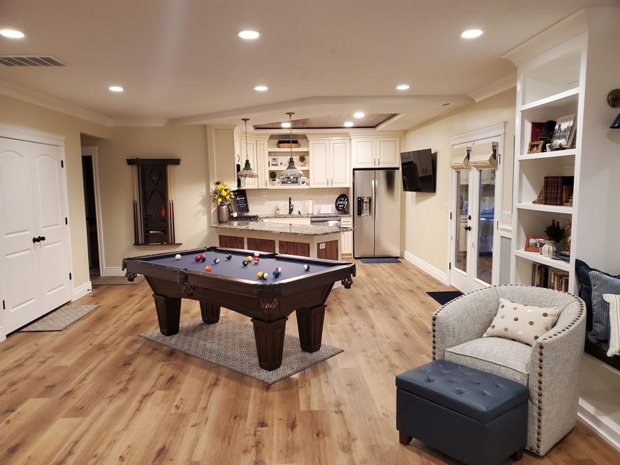 basement family room in south jordan