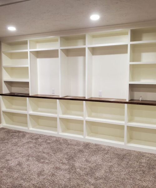 custom cabinets built by pro worx construction in utah for home office