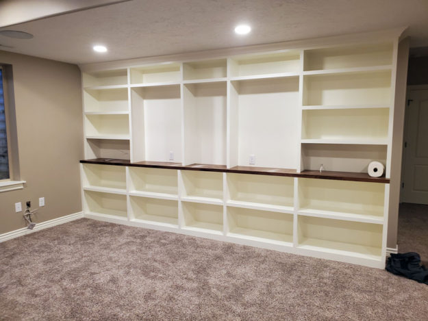 custom cabinets built by pro worx construction in utah for home office