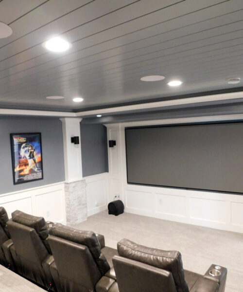 basement remodel utah with home theater by pro worx construction