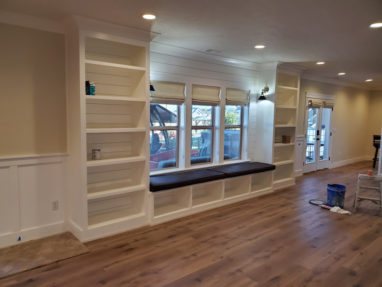 basement remodel in park city utah with custom shelving by pro worx construction
