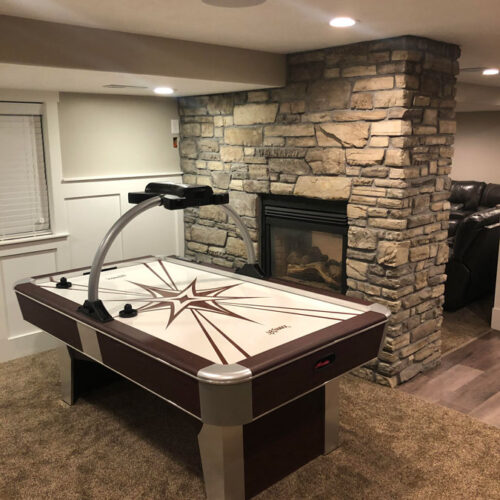 utah basement finishing game room by pro worx contruction in utah