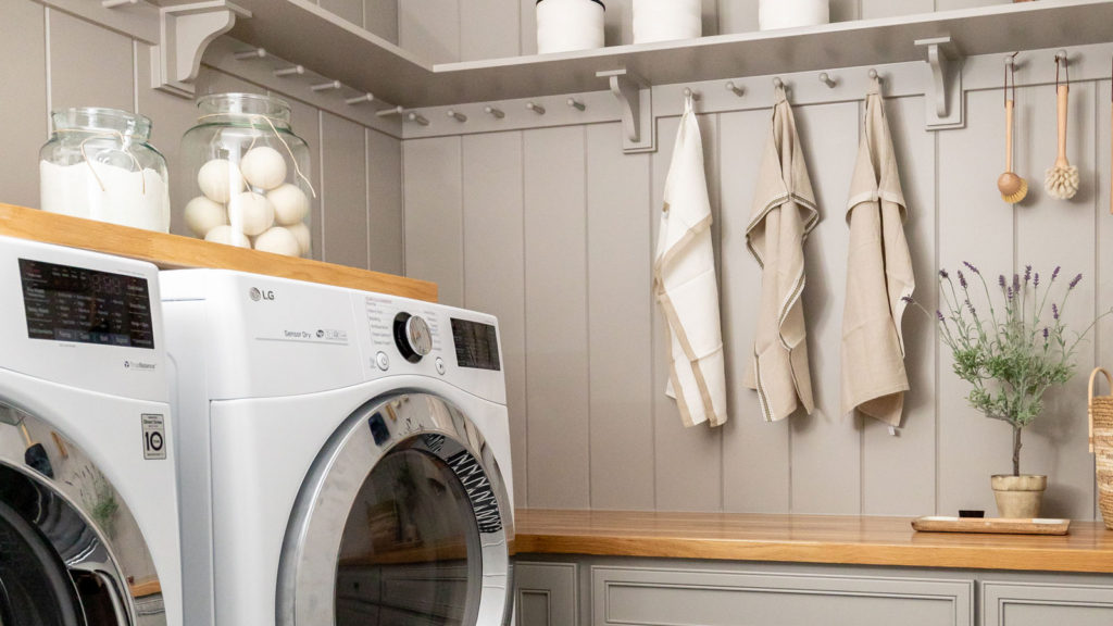 designer laundry space built by pro worx construction in utah