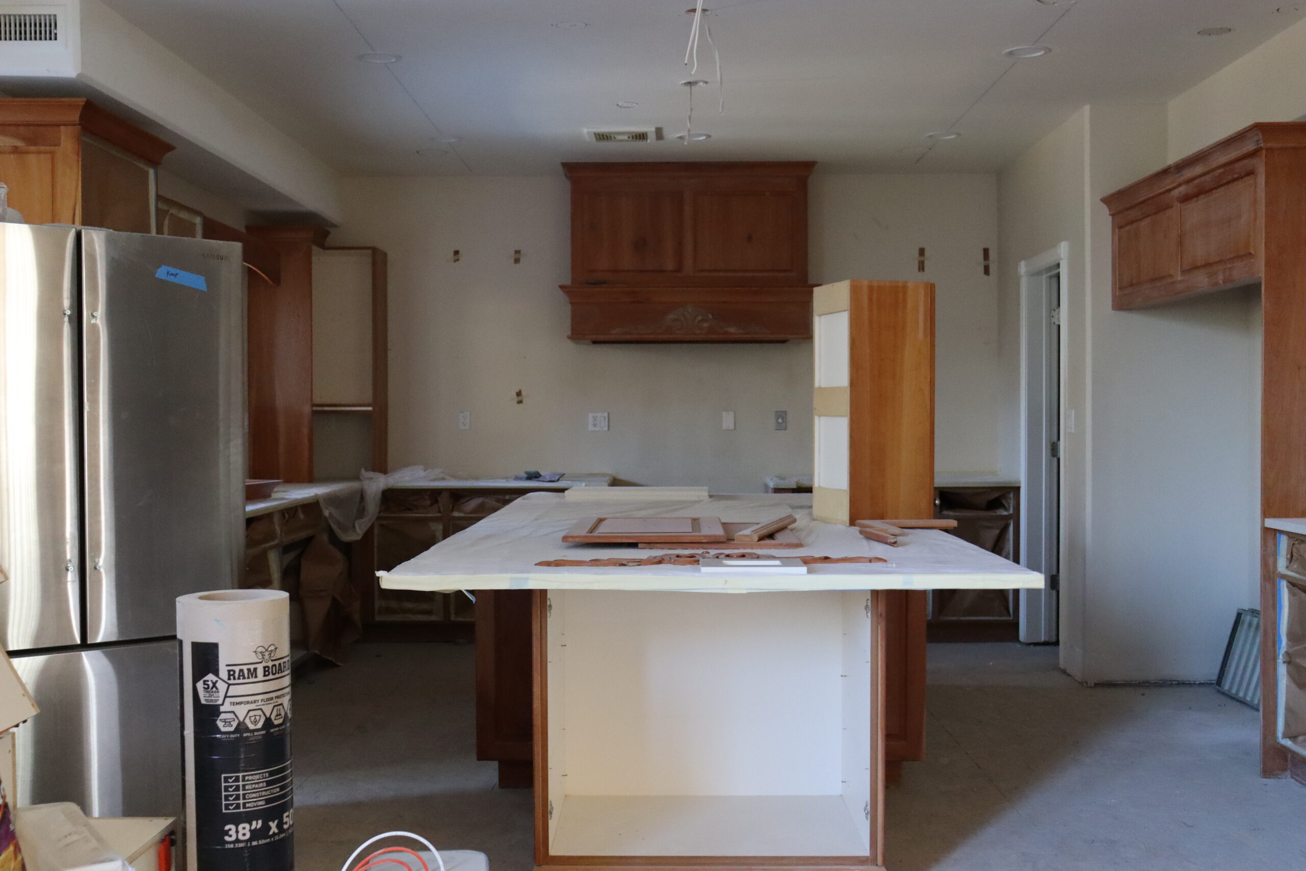 basement kitchen remodel under construction in utah by pro worx construction