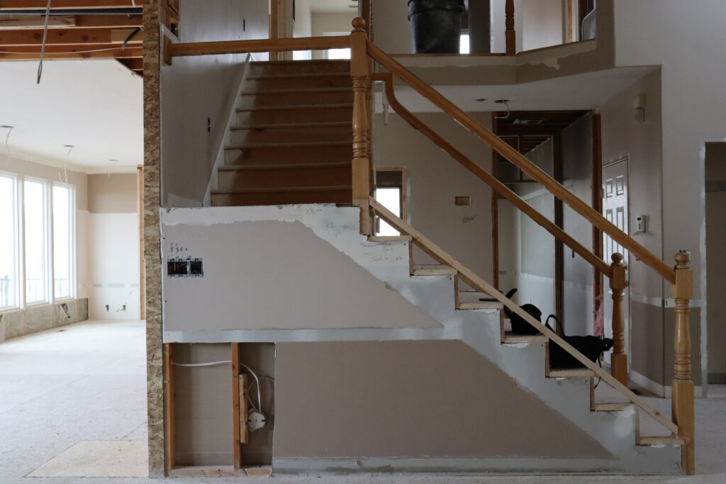 basement finishing staircase construction for utah home by pro worx construction