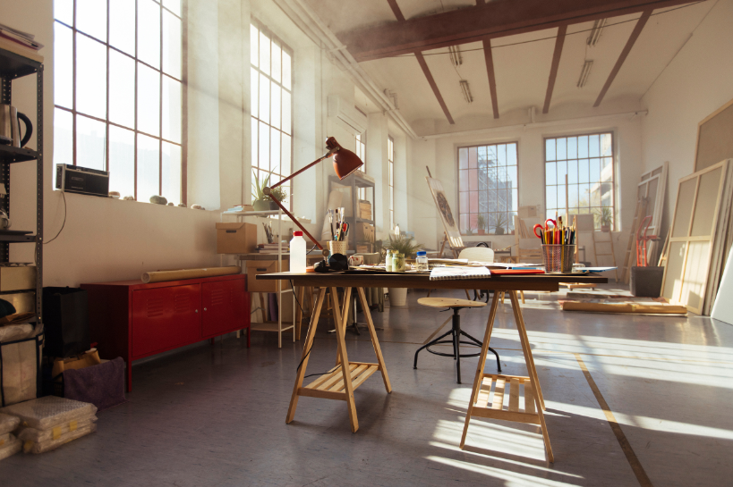 basement renovation ideas art studio