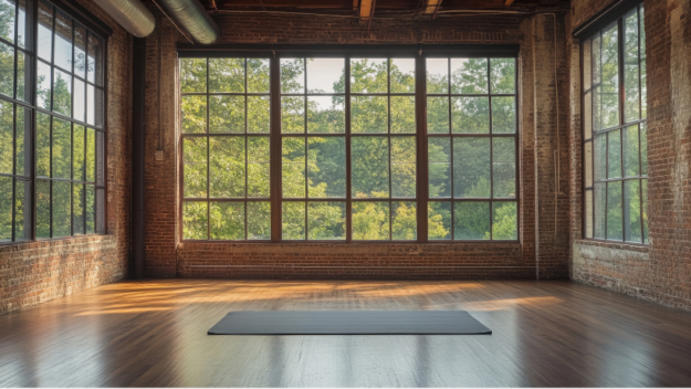 basement remodel utah with a yoga room