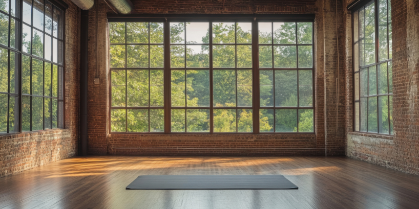 basement remodel utah with a yoga room