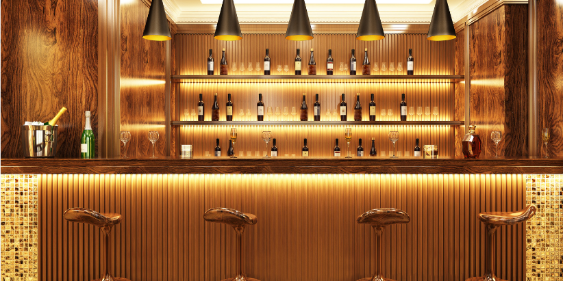 basement remodel utah with wine bar