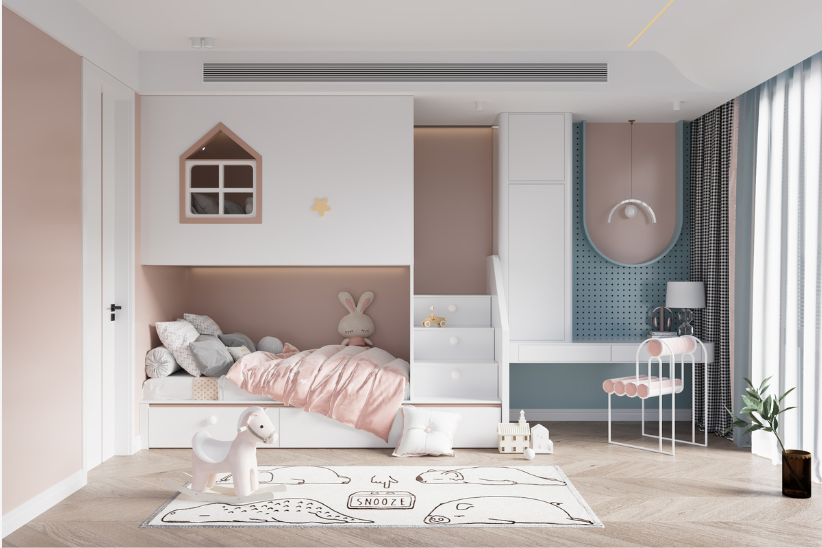 kidsroom in a basemwnt