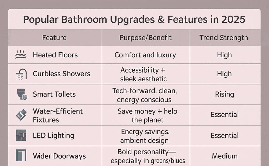 bathroom features infographic pro worx construction