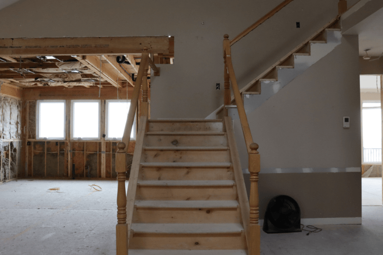 basement staircase renovation by pro worx construction in bluffdale utah