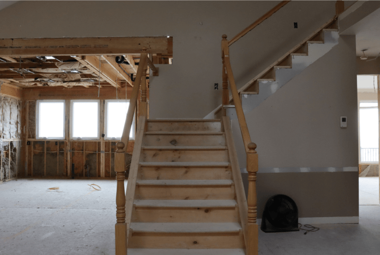 basement staircase renovation by pro worx construction in bluffdale utah