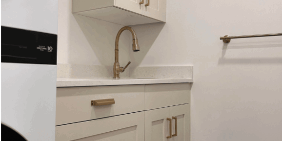 laundry build during basement finishing project in utah by pro worx construction