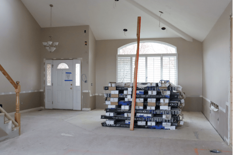 during a custom basement finish in spanish fork by pro worx construction