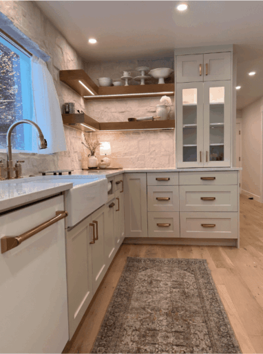 kitchen addition in basement finish in utah by pro worx construction