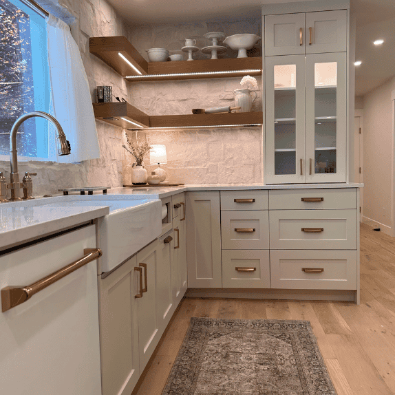 kitchen addition in basement finish in utah by pro worx construction