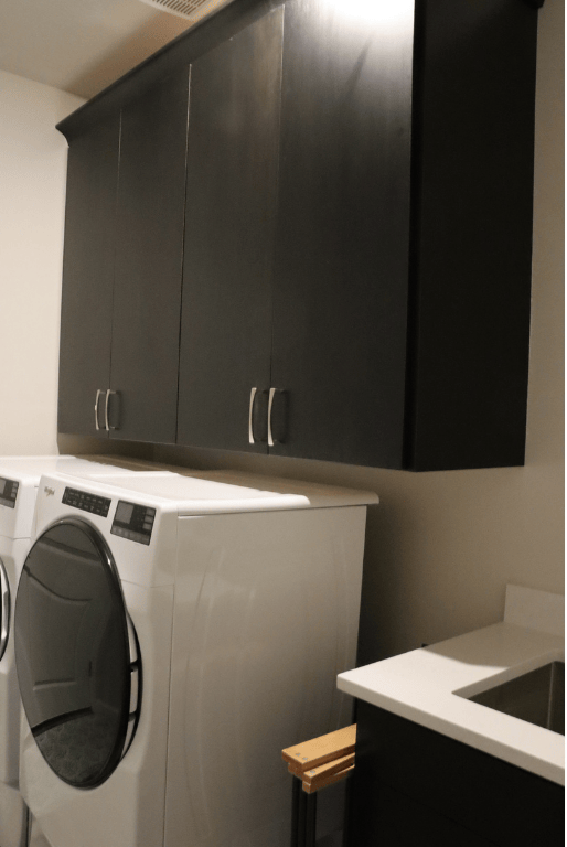 custom cabinetry and laundry renovation by pro worx construction in utah