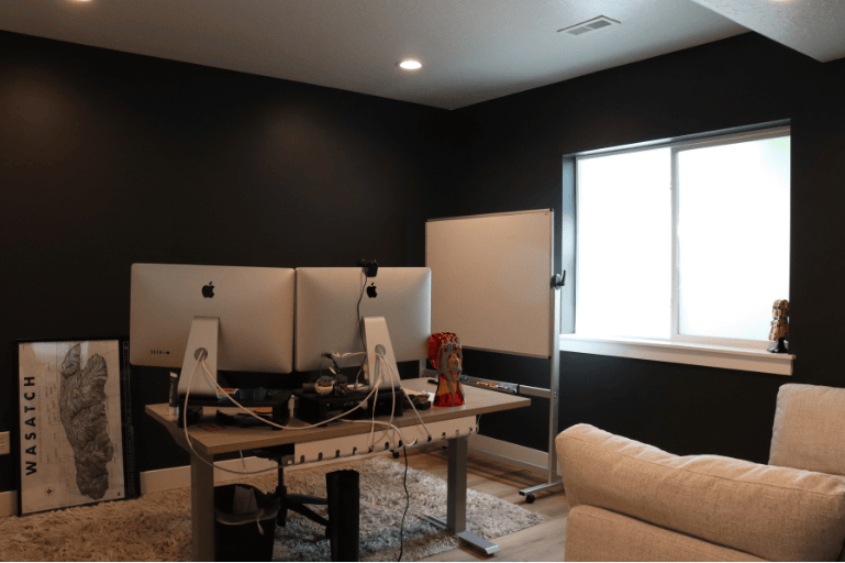 home office remodeled by pro worx construction in utah