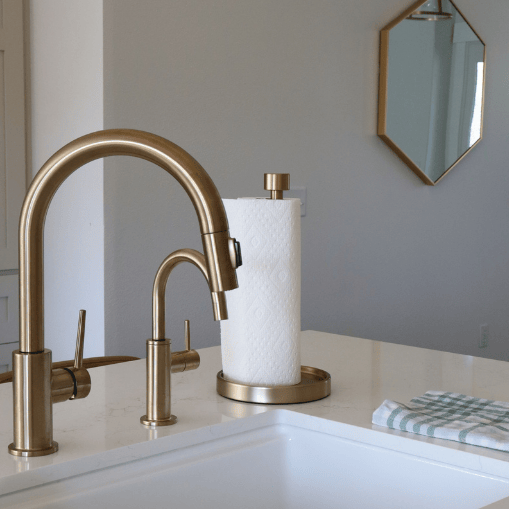 updated tap fittings in guest suite kitchen during a full home remodel in utah by pro worx construction