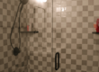 tiled shower detail by pro worx construction in utah during basement remodel project