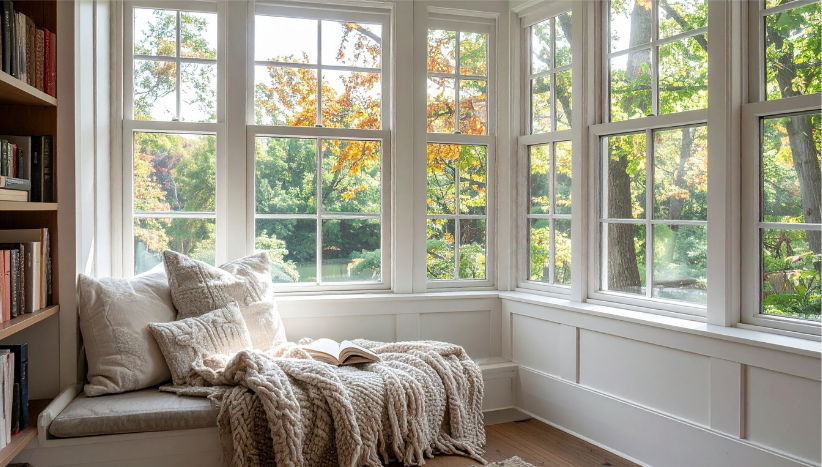 reading nook in basement
