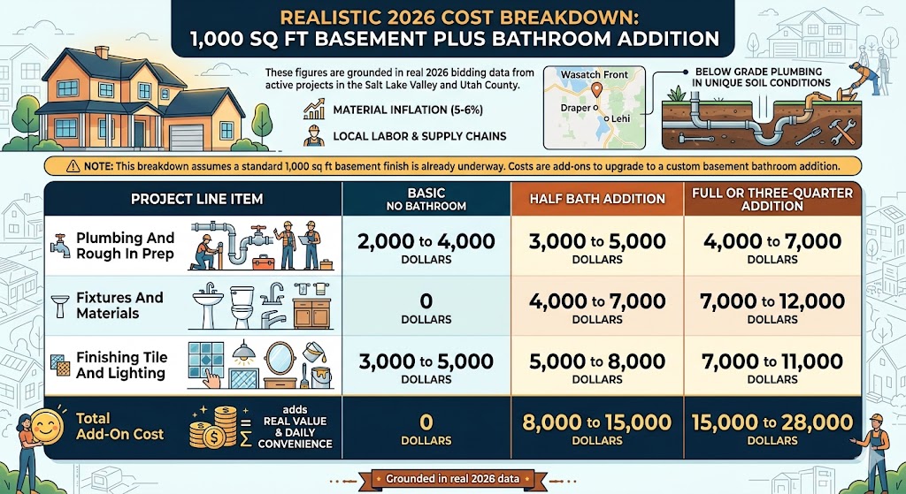 bathroom cost breakdown in utah infographic