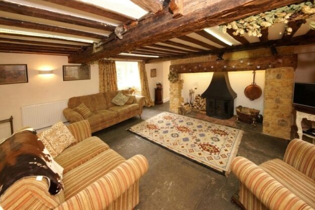 exposed beams in basement