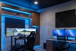 gaming simulator and home office by pro worx contstruction in utah