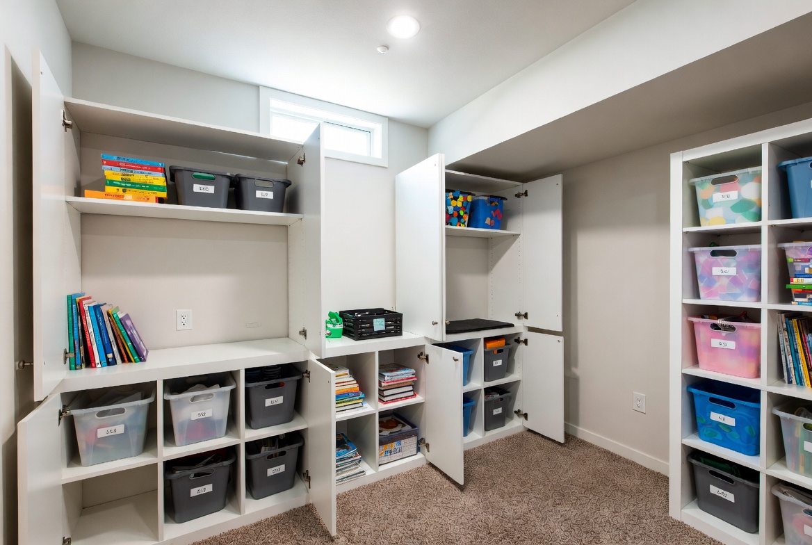 Organized storage cubbies