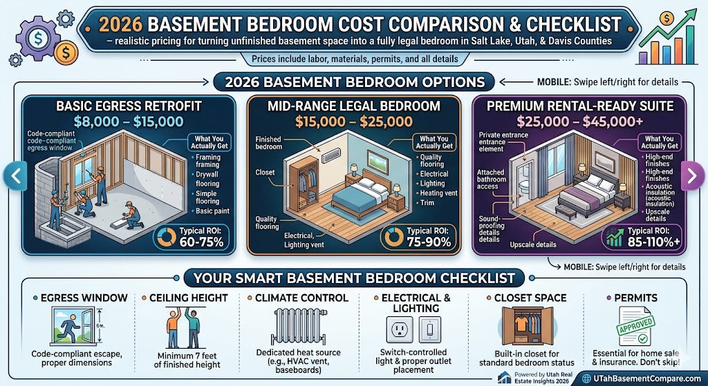 basement bedroom cost comparison
