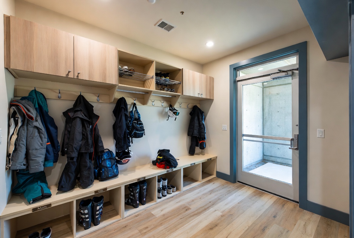 basement mudroom for a utah home