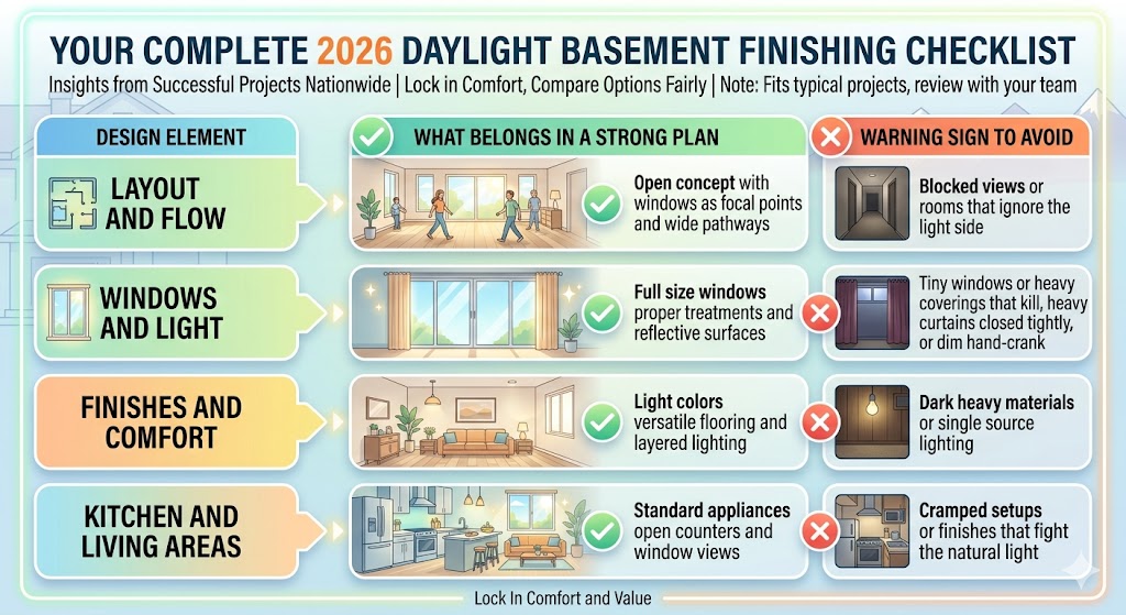 daylight basement checklist 2026