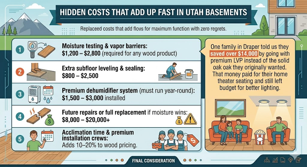 hidden basement flooring cost infographic