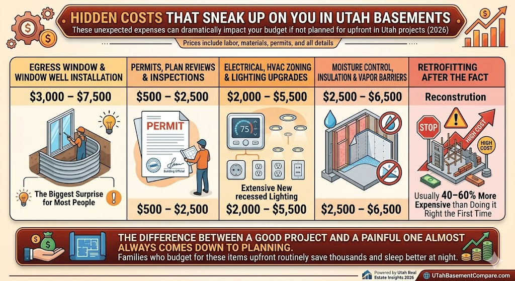 hidden cost to watch out for during a basement renovation in utah