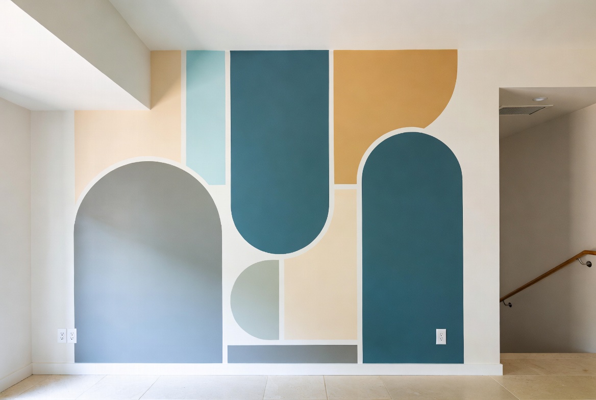 Geometric painted pattern