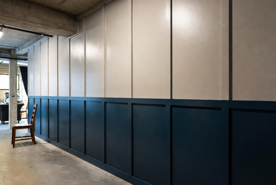 Two-tone painted wall