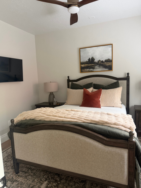 basement bedroom finish by proworx construction in utah