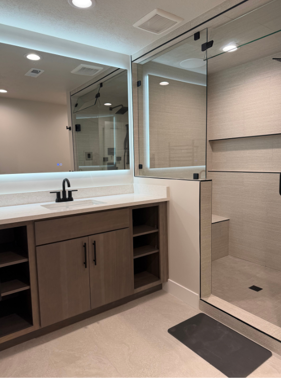 bathroom renovation by proworx construction in utah