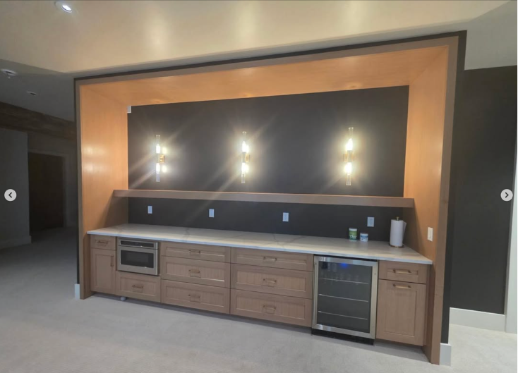 builtins for home gym during basement renomvations by proworx construction in utah