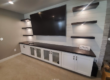 custom built in for entertainment unit in basement in utah by proworx construction