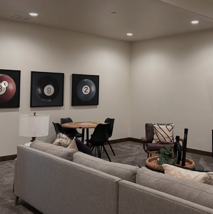 open living basement by prowrox construction in utah